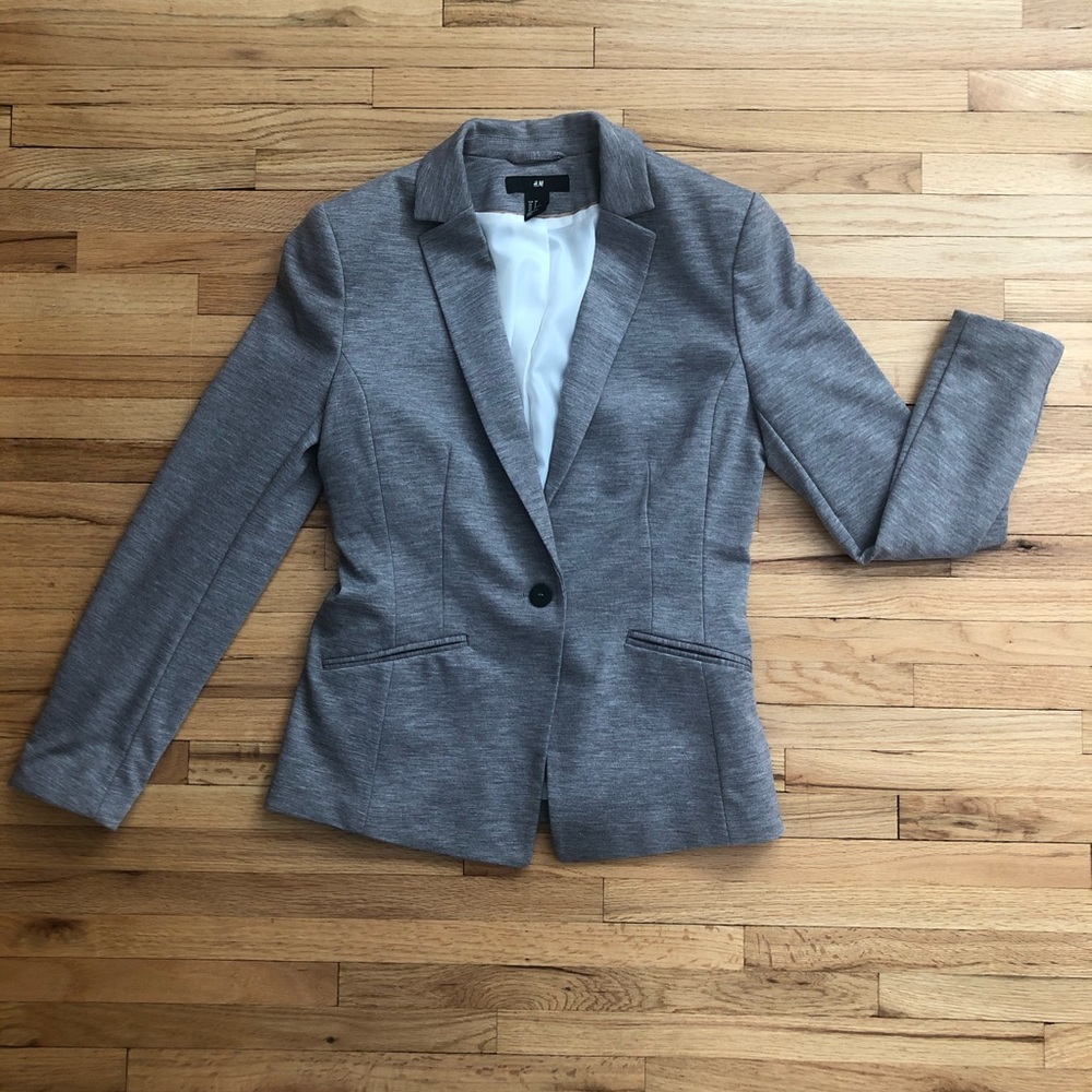 H&M Heather Gray Blazer size 38/8
